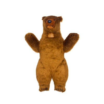 Przebranie dmuchane, kostium - Brunatny Niedźwiedź z długim futrem (mini)